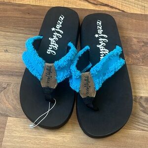 Gypsy jazz blue and black sandals